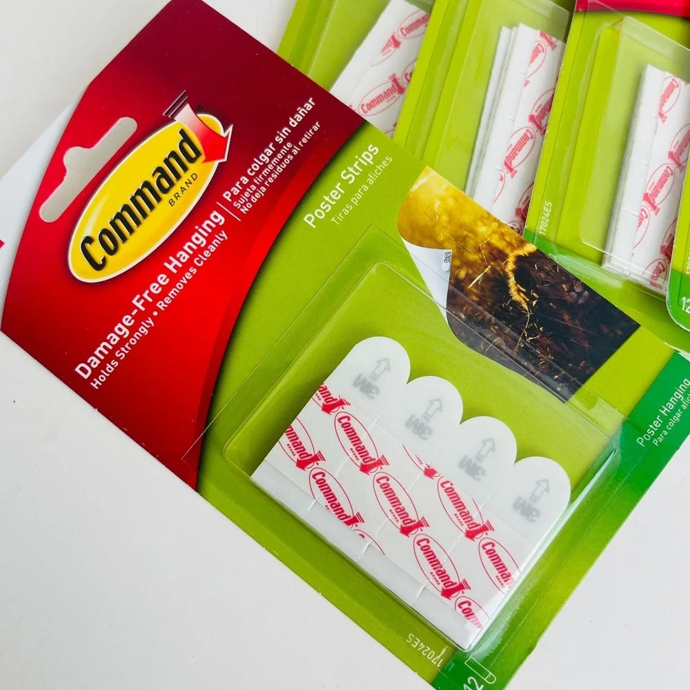 6 Pack Command Poster Strips damage Free Hanging Hold Strongly Removes Cleanly3M